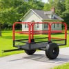 ATV Trailer Pull Behind Dump Cart, 1700lbs 17 Cubic Feet, Heavy Duty Yard Garden Trailer - 2 of 4