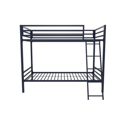 blue metal bunk bed