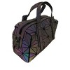 AmeriLeather Medina Geometric Handbag – Reflective PVC, Top Zip, Convertible Carry with Strap, 10.5" Flash-Glow Tote - 2 of 4