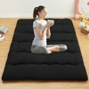 Japanese Futon Floor Mattress, 3 '' Thicken Futon, Portable & Foldable Tatami Mat for Camping Dormitory Yoga Sleep Nap Meditation - 2 of 4