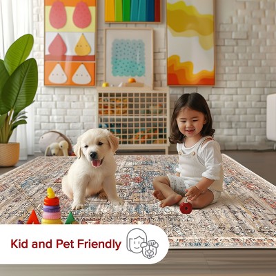 Regal Marley Medallion 32" Synthetic Area Rug with Fringe