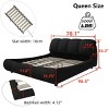 FURNIinspire Beds Luxury Queen Size Bed Frame with Headboard Modern Upholstered Platform Bed, Solid Wood Frame, Black, 96.5"*70.1"*43.3" - 3 of 4