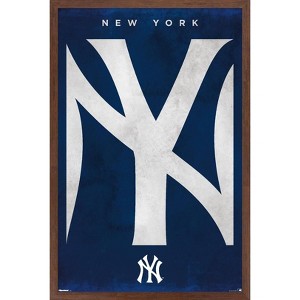 Trends International MLB New York Yankees - Logo 25 Framed Wall Poster Prints - 1 of 4