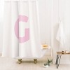 Deny Designs April Lane Art Block Monogram Shower Curtain - 2 of 3