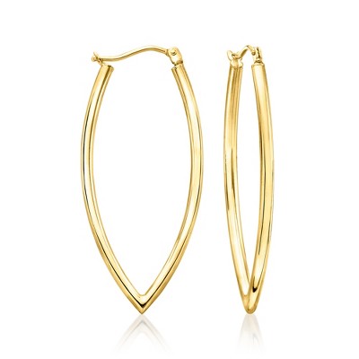 Ross-Simons Italian 10kt Yellow Gold Oval Hoop Earrings