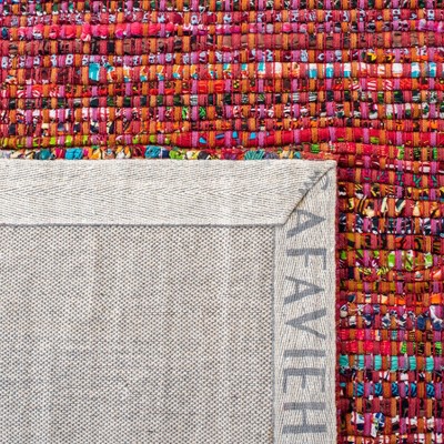 Hand-Tufted Red Cotton 8' x 10' Reversible Area Rug