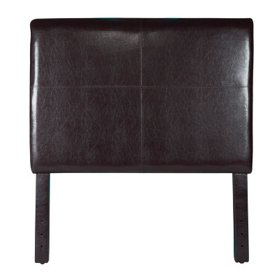 Kids' Headboard Faux Leather Brown - HomePop