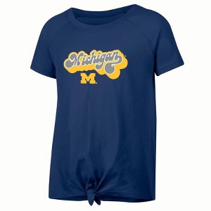 NCAA Michigan Wolverines Girls' Knot T-Shirt - 1 of 3
