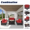 ALAULM 8 Pieces Patio Furniture Set, Rattan Wicker Outdoor Conversation Sets, Furniture Sofa Set - 4 of 4