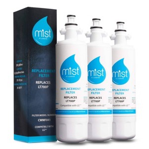 Mist LT700P Compatible with LG LT700P, ADQ36006101, Kenmore 46-9690 Refrigerator Water Filter (3pk) - 1 of 4