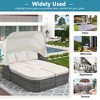 YOOCOZZ Modular Outdoor Wicker Rattan Sunbed & Daybed with Adjustable Canopy and Thick Cushions - 3 of 4