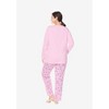 Only Necessities Women's Plus Size Henley PJ Set - 3 of 4