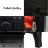 ChicFurnit Indoor Fireplaces 17" Freestanding Fireplace Fireplace Heater with Realistic Flames 1400W for Living Room, Black, 19.49"*12.99"*19.69" - 4 of 4
