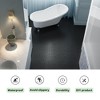 Vynxaria Waterproof  Slip Resistant: 12 Piece Set of 12x12 Black Plastic Tiles with Pebble Pattern for Bathroom, Balcony More - 3 of 4
