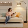 Arc Floor Lamp with Remote Control, Dimmable LED Floor Lamp with 3 Color Temperature, Standing Tall Pole Lamp for Living Room Bedroom,Gold - 2 of 4