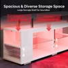 Pinmoco LED TV Stand for TVs up to 70", High Gloss Large Gaming Entertainment Center with Adjustable Shelf PS5 Storage TV Cabinet - 4 of 4