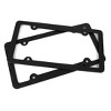 Unique Bargains Aluminum Alloy Screw Caps 4 Hole Front Rear License Plate Frame Black 2 Pcs - 3 of 4