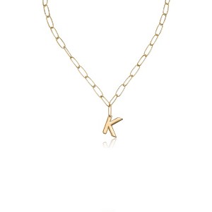 Paperclip Link Initial Necklace - Ettika - 1 of 2