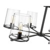 Callista 9-Light Transitional Chandelier - Matte Black & Clear Glass, Dimmable, 38" x 47" - 2 of 4