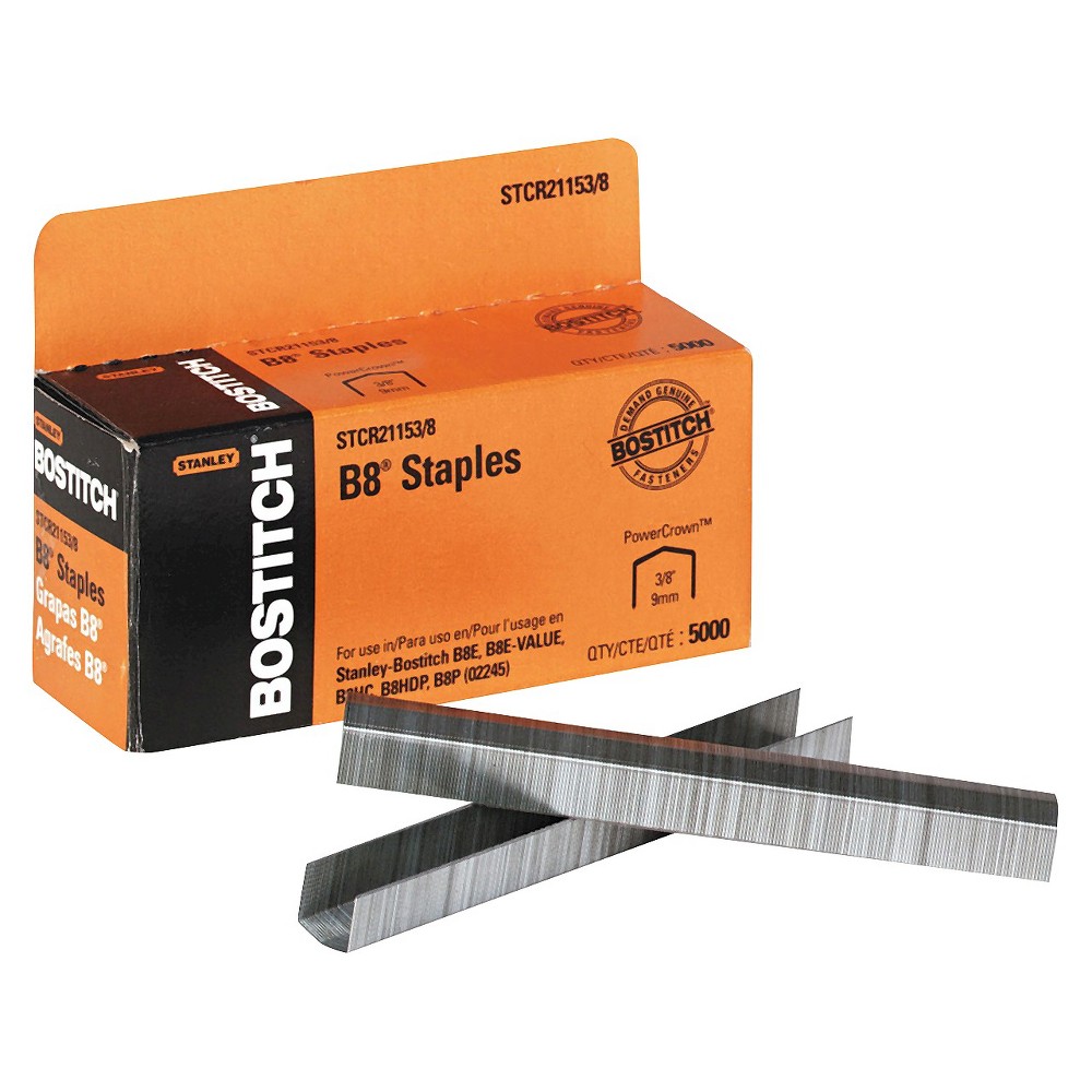 UPC 077914007227 product image for Stanley Bostitch B8 3/8 in. Leg Length Powercrown Staples (Box of 5000) | upcitemdb.com
