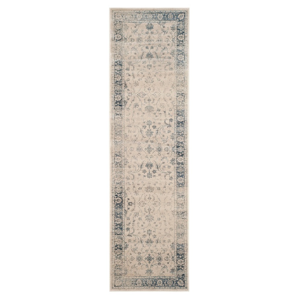 Brown Floral Loomed Runner 2'2inx6'