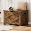 Jojoka Storage Chest, Storage Bench with Safety Hinge, Farmhouse Style Wooden Toy Chest for Entryway, - 2 of 4