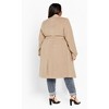 Women's Plus Size Isabella Coat - buff | CITY CHIC - 3 of 4