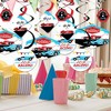Big Dot of Happiness Let's Go Racing - Racecar - Race Car Birthday Party or Baby Shower Hanging Decor - Party Decoration Swirls - Set of 40 - 2 of 4