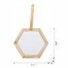 FONTOI Retro Wall Mirror, Vanity Mirror, Decorative Mirror Wall Decor for Living Room, Cloakroom, Entryway, Brown, 9.8"*0.6"*11.2" - 3 of 4