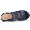 Allegra K Women's Open Toe Platform Heel Lace Wedges Sandals - 4 of 4