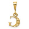 Black Bow Jewelry The Chloe Mini Diamond Accent initial G Pendant in 14k Yellow Gold - 3 of 4