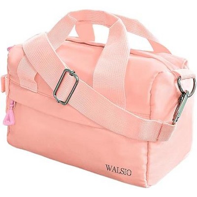 Hachikiko Mini Duffle Bag with Adjustable Strap, Lightweight Sport Bag for Gym, Gymnastics, Dance & Beach (Pink)