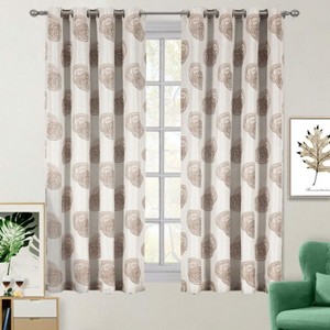 Egyptian Linens Lafayette Window Curtains Panels With Grommets (Set of 2 Panels) - 1 of 4