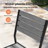 Pellebant Set of 2 Outdoor Dining Chairs Modern Aluminum Stackable Armless Chairs for Patio - 4 of 4