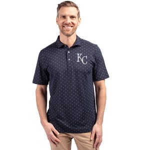 Kansas City Royals Cutter & Buck Virtue Eco Pique Tile Print Recycled Mens Big & Tall Polo - 1 of 1