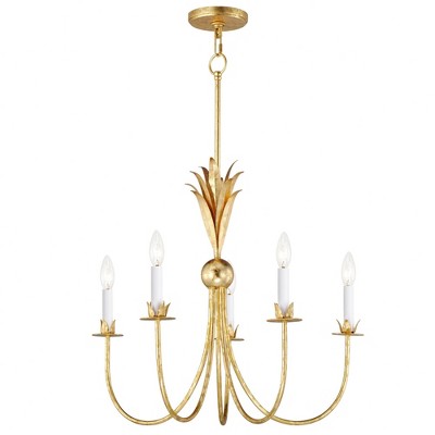 Maxim Lighting Paloma 5 - Light Chandelier in  Gold Leaf