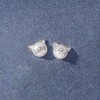 Ross-Simons 8-8.5mm Cultured Pearl Cat Earrings With Diamonds in Sterling Silver - 4 of 4