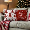 Lomsoe 4pcs Christmas Throw Pillow Covers - Merry Christmas Christmas Tree Snowflake Christmas Ornament Designs, Holiday Decor for Bedroom Sofa Couch - 4 of 4