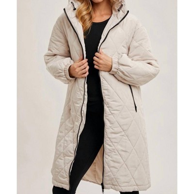 Women's Longline Quilted Jacket - BluIvy