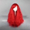 Unique Bargains Women's Curly Wig Wigs 28" Red with Wig Cap Long Hair - 2 of 4