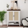 Garvee Sideboard Buffet Storage Liquor Cabinet with Rattan Decorated Doors, Kitchen, Dining Room, Hallway, Cupboard Console Table, Accent Cabinet - 3 of 4