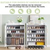 TROPOW 5-Tier Shoe Cabinet with Glass Doors, Entryway Shoe Organizer with Adjustable Shelves, Spacious Storage for Hallway, Living Room, White - 3 of 4