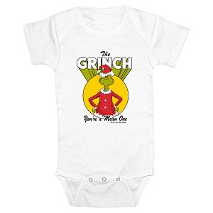 Infant's Dr. Seuss Christmas You’re a Mean One  Bodysuit - White - 24 Months - 1 of 3