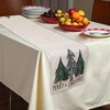 Unique Bargains Christmas Table Runner White Green 72"x13" 1 Pc - 2 of 4