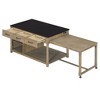 Infurnic Decorative Storage Cabinets Extendable Kitchen Island with Storage Multi-Functional Kitchen Cart for Kitchen, Brown, 100.6"*36"*36" - 4 of 4