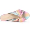Allegra K Women's Slip-on Bow Chunky Heel Slide Sandals - 4 of 4