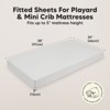 KeaBabies Mini Crib Sheets for Baby Girls, Boys, 2-Pack Soothe Pack and Play Sheets Fitted, Organic Pack N Play Mattress Sheet - 3 of 4