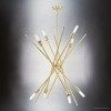 Urban Ambiance Luxury Mid-Century Modern Indoor Chandelier,  19-5/8''H x 42-3/8"W x 42-3/8''D,  Satin Brass Finish, UHP4427 - 4 of 4