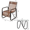 Costway 3PCS Patio Rattan Furniture Set Conversational Sofa Coffee Table Garden - 3 of 4