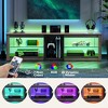 Bestier TV Stand for TVs up to 70" with LED Light, Entertainment Center for PS5 with Shelves, Wash Grey - 2 of 4